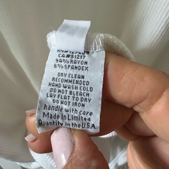 Michael Lauren Runner Tank Dress White Mini Ribbed Mini Casual M NWT $88 - Picture 9 of 11